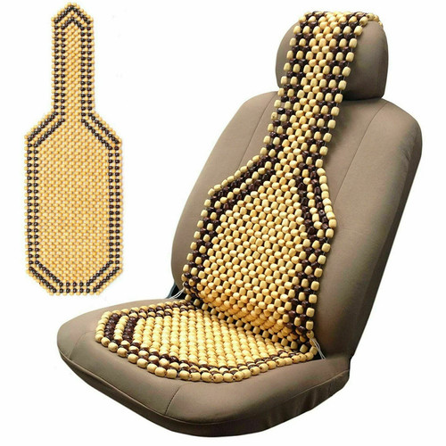 Wooden bead car seat - wooden, cushion