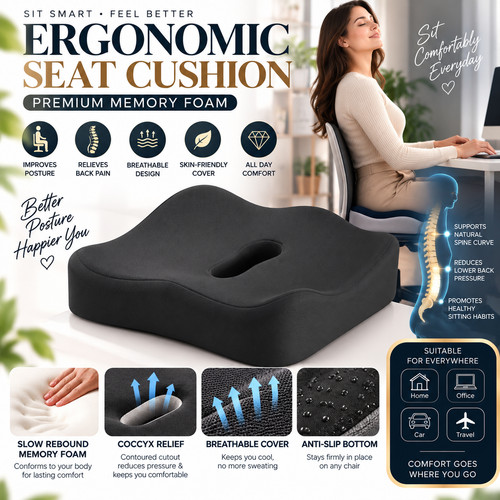 Ergonomic memory foam seat - memory,