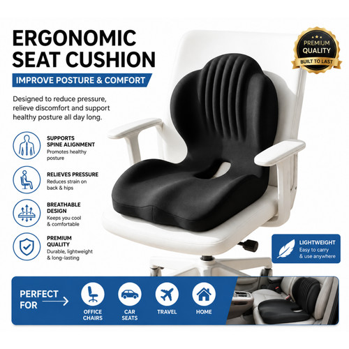 Ergonomic memory foam seat - foam,