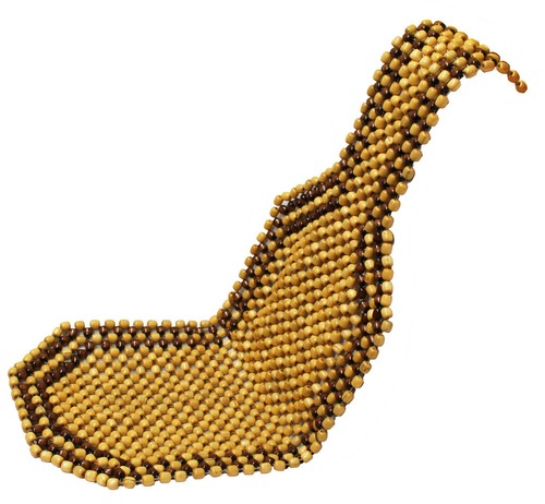 Brown wooden bead beaded - wooden,